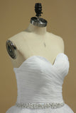 2024 vestidos de novia de una línea vestido con volantes blusa con los granos de organza