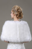 Elegante Faux Fur abrigo de la boda MPJ140910