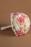 De perlas de cristal de las rosas del florista de novia de la boda del ramillete ramo (27 * 22cm)