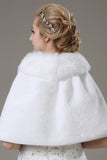 Preciosa piel de imitación del abrigo de la boda MPJ140911
