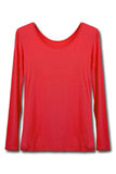 2024 Femenino de cuello redondo modal Stretch &amp; Slim camiseta tops de manga larga para los vestidos de musulmanes