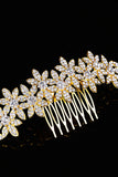 Precioso pelo del aro de aleación con diamantes de imitación tiara de la boda de novia