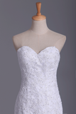2024 vestidos de boda del Organza sirena cariño con apliques Y Granos
