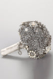 Perlas de cristal acrílico con la cinta de la manija ramo de la boda (26 * 18 cm)