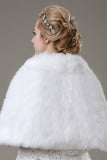 Conciso de piel sintética de abrigo de la boda MPJ140914