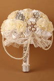 Rhinestone de la perla de la boda Accesorios de boda Ramos Rosa Flor de lujo (26 * 22cm)