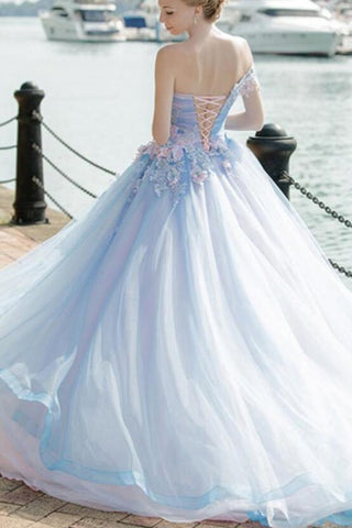 Vestido de bola floral de los vestidos de boda de la nueva llegada 2024 Tulle con Appliques del hombro