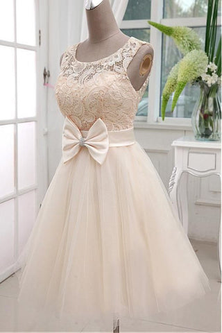 2024 A Line Scoop Tulle &amp; Lace Homecoming vestidos con marco