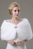 Elegante Faux Fur abrigo de la boda MPJ140910