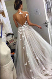 Elegantes vestidos de novia de tul de una línea con vestido de fiesta de novia de mariposa