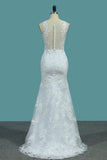 Sirena 2024 de la cucharada de tul con los vestidos de boda desmontables del tren de la corte del Applique