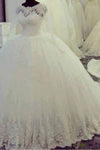 Vestidos de novia festoneados con mangas largas
