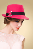 Moda otoño de lana / invierno de las señoras con Bowler / sombrero cloche