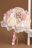 Hermosa Rhinestone redondas Rosas Ramos de flores de la boda (26 * 22cm)