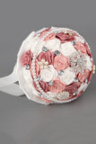 5 colores Rhinestone redondo rosas Ramos de boda Flores (27 * 20cm)