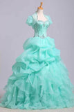Burbuja 2022 balón vestido de novia de la joya con cuentas blusa y falda rizada