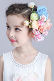 Niña de las flores de colores Tela Headpiece - boda / ocasión especial / pinzas de pelo al aire libre