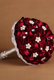 Diamantes de imitación rosas alrededor de Ramos de flores de la boda (26 * 22cm)