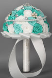 6 colores Rhinestone / perla / Broche redonda Rosas Ramos de boda Flores (27 * 20cm)